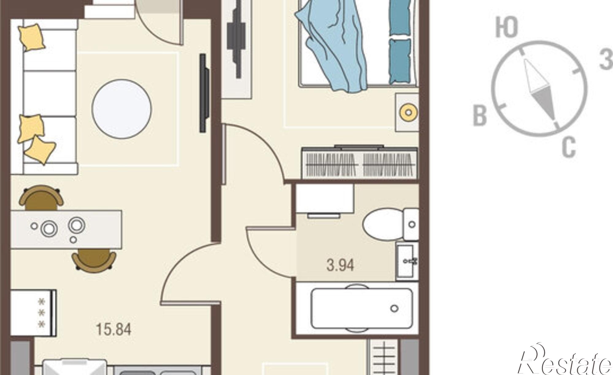 Купить квартиру за 6 482 000 рублей на улица Энгельса (дублёр), 115/5