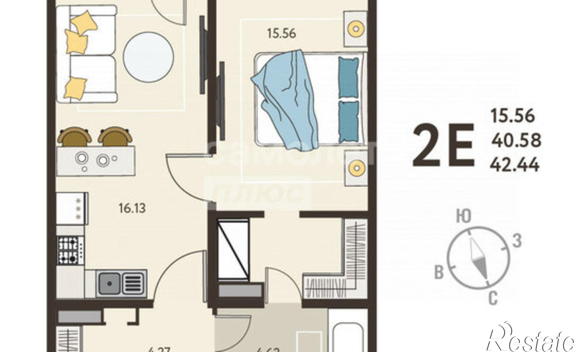 Купить квартиру за 5 686 960 рублей на улица Энгельса (дублёр), 115А