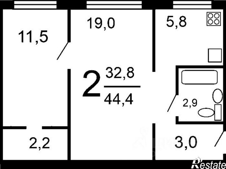 2-комн квартира ул Пионерская, 5,  д. 5