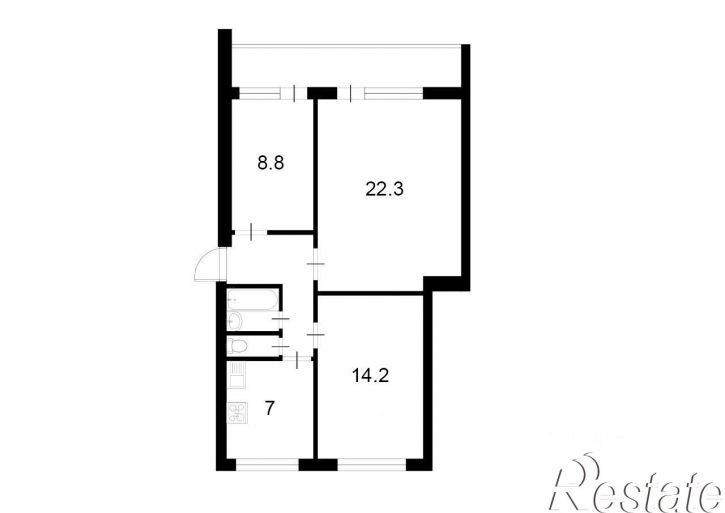 3-комн квартира улица Димитрова, 40,  д. 40
